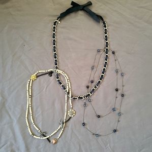 Navy Necklace Trio